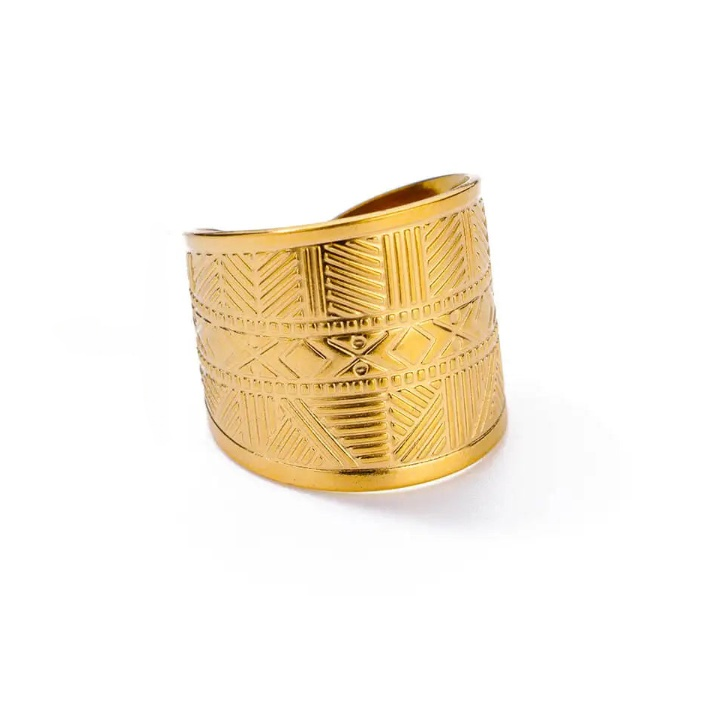 L'Éclat Sculptural - Bague Dorée