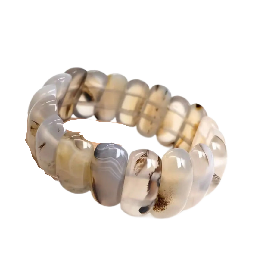 Bracelet Élégance Crème - Agate Douceur et Raffinement