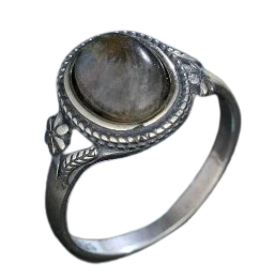 Éclat Astral - Bague en Labradorite aux Reflets Mystiques