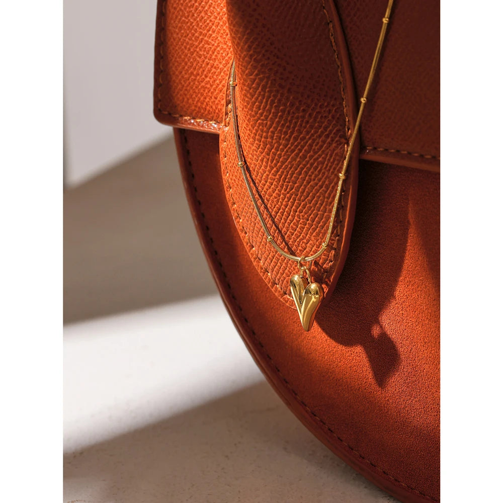 Battements d'Or - Pendentif Cœur Éclatant