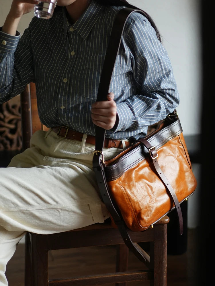 Cuir d’Automne – Le Sac des Saisons Élégante