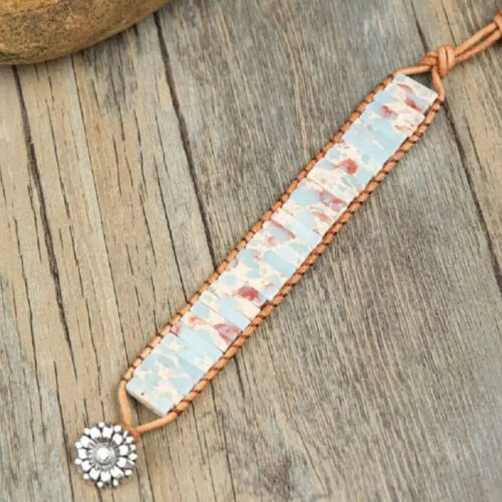 Tranquillité Céleste - Le Charme du Bracelet en Pierre Impériale