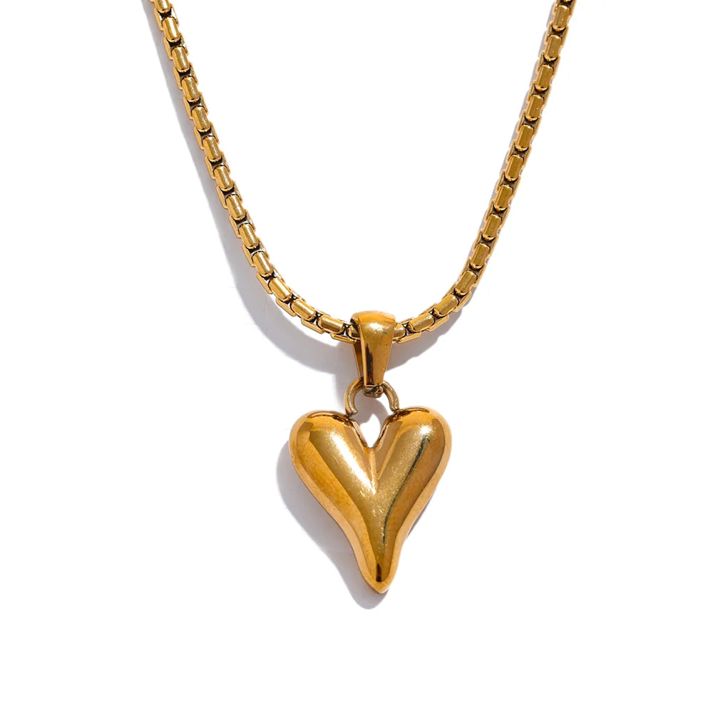 Battements d'Or - Pendentif Cœur Éclatant