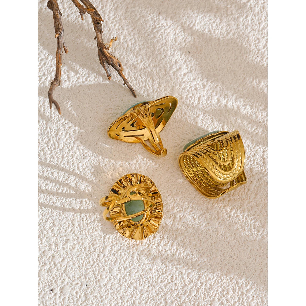 La Fleur des Aurores Vertes — Bague des Rêves Éveillés