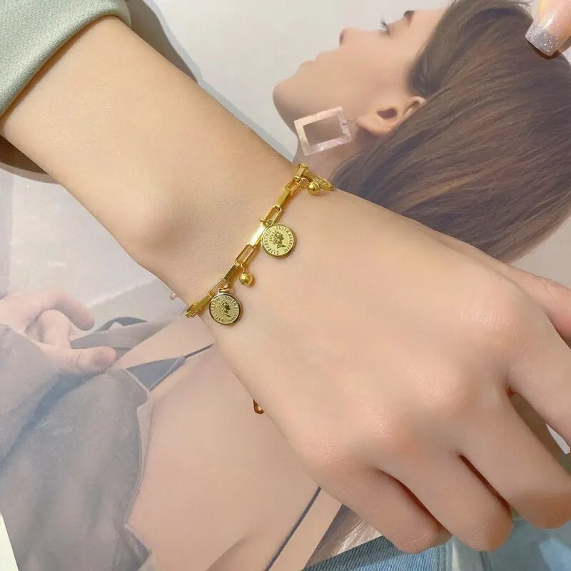 Dorure Antique - Bracelet Médaillons