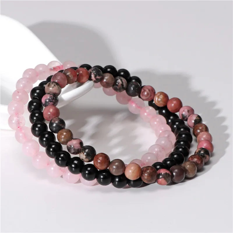 Trio d'Équilibre en Rose et Noir