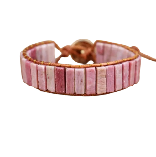 Bracelet de Compassion  - La Beauté de la Pierre Impériale Rose”