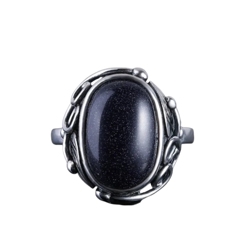 Mystère de la Voie Lactée - Bague en Grès Bleu