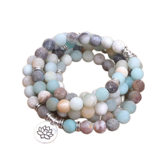 Bracelet Mala en Amazonite - Harmonie apaisante