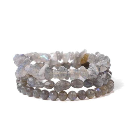 Trio de Bracelets Labradorite Mystérieuse