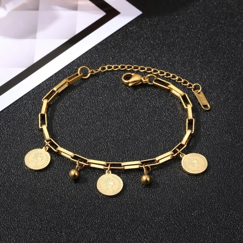 Dorure Antique - Bracelet Médaillons
