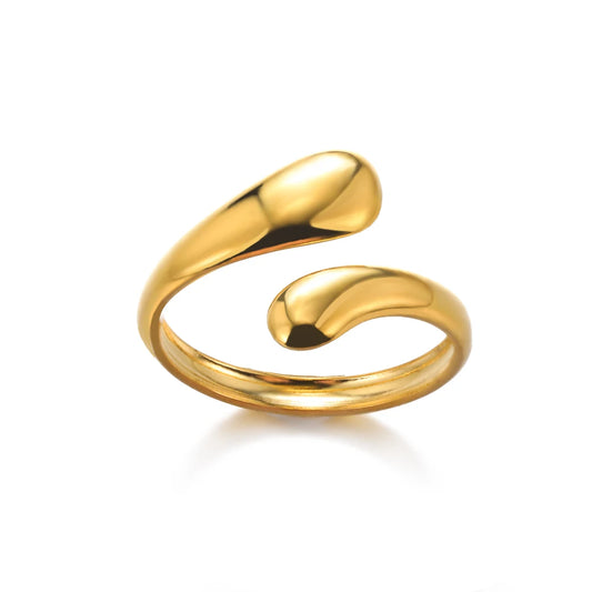 Bague Harmonie Dorée – Élégance Ajustable