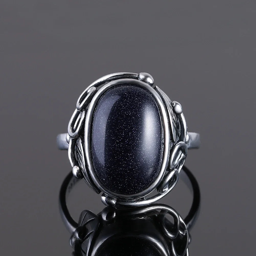 Mystère de la Voie Lactée - Bague en Grès Bleu