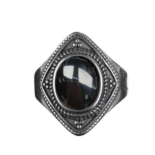 Bague Mystique en Agate Noire