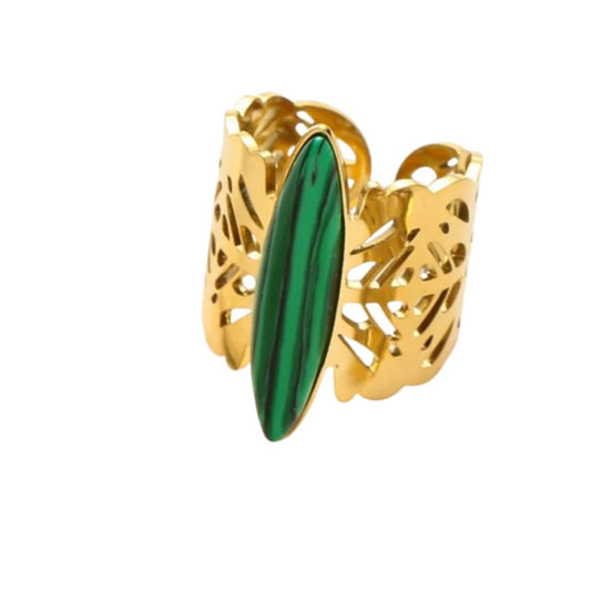 Bague de Créativité en Malachite