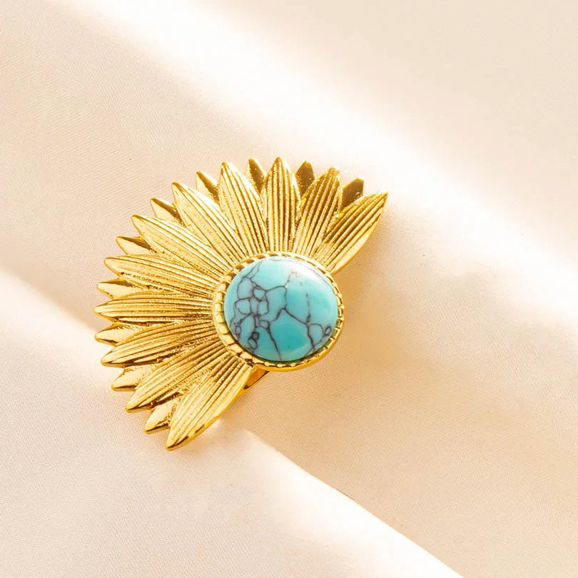 Soleil Turquoise - Ornement Rayonnant