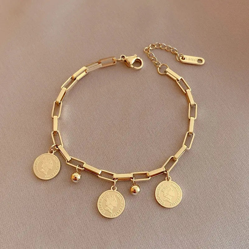 Dorure Antique - Bracelet Médaillons